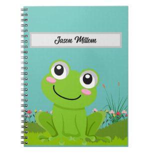 Leuke kikker gepersonaliseerd met kindernaam notitieboek
