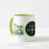 Leuke kikker Monogram toevoegen Mok (Voorkant links)