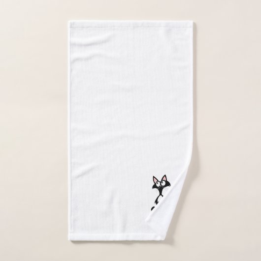 Leuke killer kat met een bloederig mes bad handdoek (Handdoek)