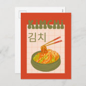 Leuke kimchi feestdagenkaart (Voorkant / Achterkant)