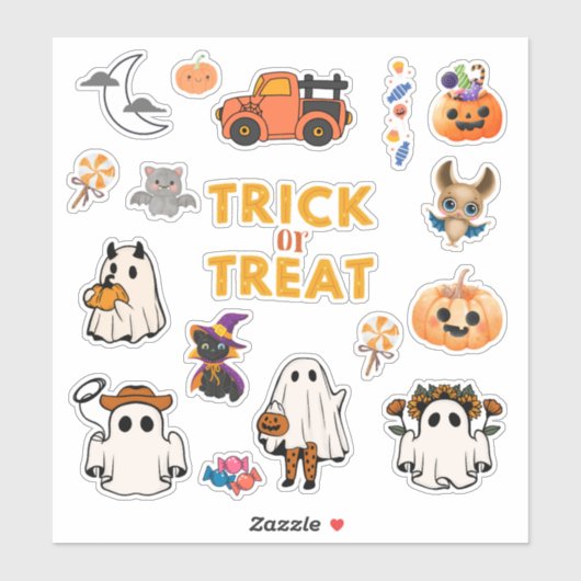 Leuke Kind Halloween Ghost Pumpkin Stickers (Vel)