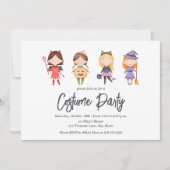 Leuke Kinder Halloween Kostuum Feest Uitnodiging (Voorkant)