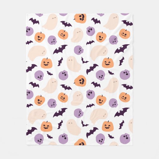 Leuke Kinder Halloween Patroon Fleece Deken (Voorkant)