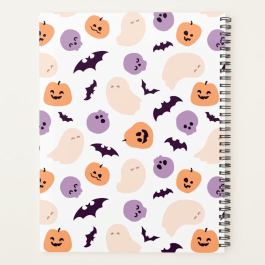 Leuke Kinder Halloween Patroon Planner (Achterkant)