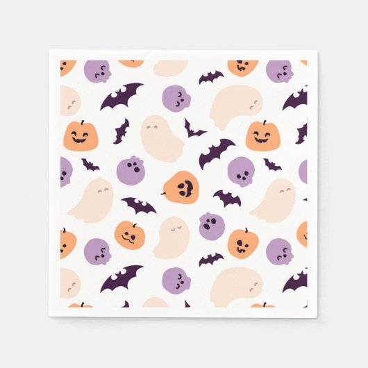 Leuke Kinder Halloween Patroon Servet (Voorkant)