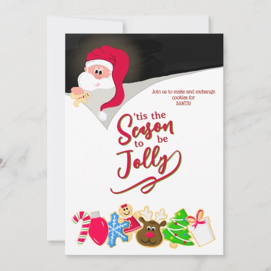 Leuke Kinder kerst Cookie Exchange Party Kaart (Voorkant)