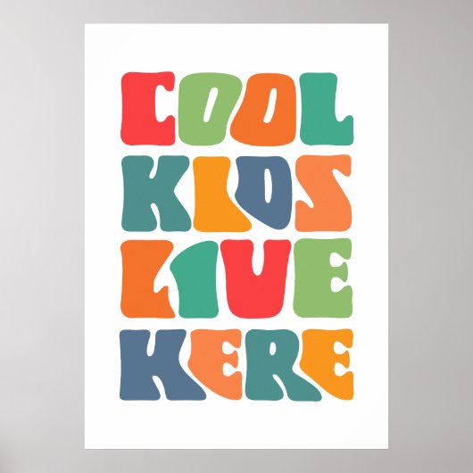 Leuke kinder mensen wonen hier poster (Voorkant)