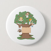 Leuke Kinder spelen in Apple Tree Ronde Button 7,6 Cm (Voorkant)