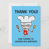 Leuke kinderbakkerij verjaardagsfeestje bedankkaar bedankkaart (Voorkant)