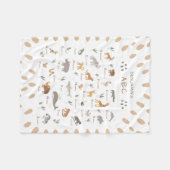 Leuke kinderdeken met wilde dieren fleece deken (Voorkant (Horizontaal))