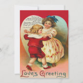 Leuke Kinderen Dancing Hart Bruiloft Uitnodiging (Voorkant)