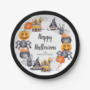 Leuke Kinderen Halloween Feest Papieren Bordje