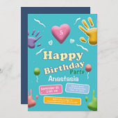 Leuke Kinderen Kind Verjaardags Leuke Feestuitnodi Kaart (Voorkant / Achterkant)