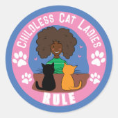 Leuke kinderloze Cat Lady Rule Sticker (Voorkant)