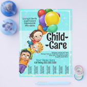 Leuke kinderopvang. Dagopvang. Zomer 8x10 scheurbl Flyer (Enkel)