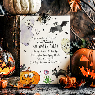 Leuke kinderpret op Halloween Kaart