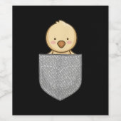 Leuke kip borstzak | Kip Lover Gift Wijn Etiket (Enkel label)