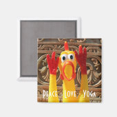 Leuke kip yoga magneet! magneet (Voorkant / Achterkant)