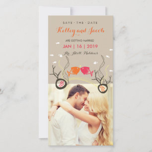 Leuke kissing vissen en koralen onderwater foto save the date