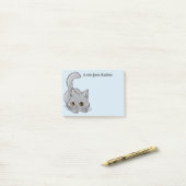 Leuke Kitten aangepaste naam & kleur notities Post-it® Notes (Op bureau)