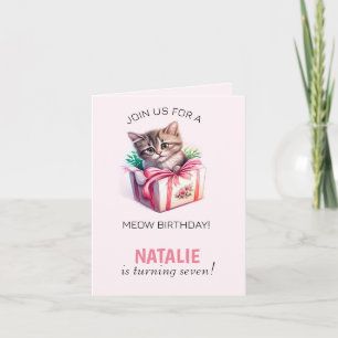 Leuke kitten in een doos Verjaardag Gift Foto