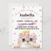 Leuke kitten verjaardag uitnodiging kat party (Voorkant)
