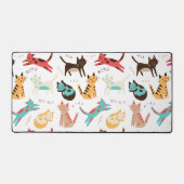 Leuke kitty katten over de hele wereld bureaumat (Voorkant)