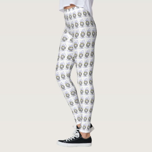 Leuke kleine blauwe uil leggings (Links)