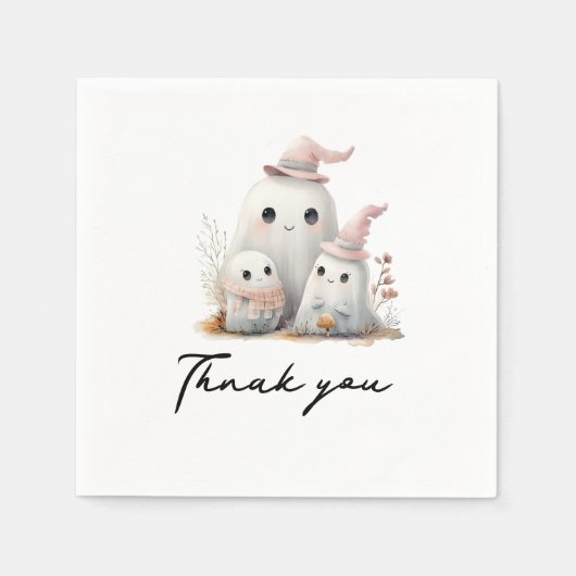 Leuke kleine boo meisje Eerste Halloween Baby show Servet (Voorkant)