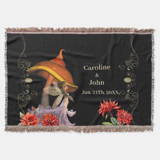 Leuke kleine fee met paddenstoel. deken (Voorkant)