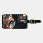 Leuke kleine heks en happy gnomes Bagagelabel (Voorkant horizontaal)