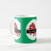 Leuke kleine rode draak koffie Mok te personaliser (Voorkant links)