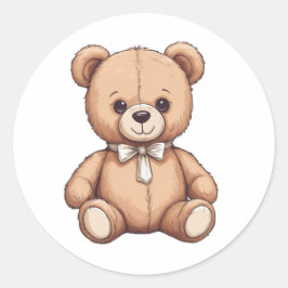 Leuke kleine teddybeer draag stropdas sticker