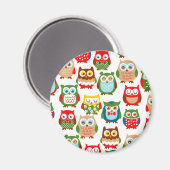 Leuke kleine uilen magneet (Voorkant / Achterkant)