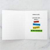 LEUKE KLEUR BIG COOL GEWELDIGE HAPPY BIRTHDAY GREE KAART (Binnen)