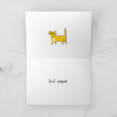 Leuke kleurblokken Cat's Meow Verjaardag Get Well  Kaart (Binnen)