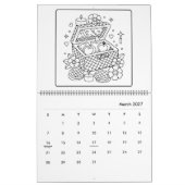 Leuke kleurkalender kalender (Mar 2027)