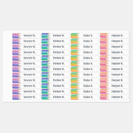 Leuke kleurpotloden Voeg Jouw naam toe Labels
