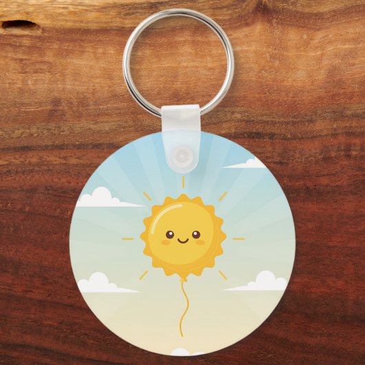 Leuke Kleurrijke 2026 Ballon Celebration Dubbelzij Sleutelhanger (Achterkant)