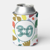 Leuke kleurrijke 30e verjaardag aangepaste naam blikjeskoeler (Blikje Voorkant)