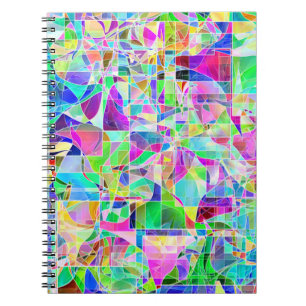Leuke kleurrijke abstracte geometrische fragmenten notitieboek