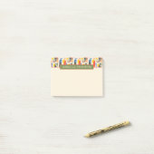 Leuke kleurrijke Abstracte patroonnaam Post-it® Notes (Op bureau)