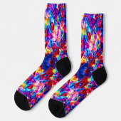 Leuke kleurrijke abstracte sieradentextuur sokken (Links)