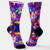 Leuke kleurrijke abstracte sieradentextuur sokken (Gebogen)