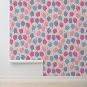 Leuke kleurrijke ballonnen pastel behang