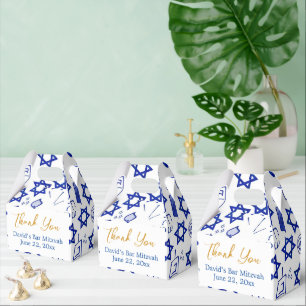 Leuke kleurrijke bar mitzvah traktatie/gunst/gesch bedankdoosjes