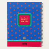 Leuke kleurrijke Bloemen Harten Vrijheid Naam Datu Planner (Achterkant)