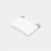 Leuke kleurrijke bloemen olifanten post-it® notes (Schuin)