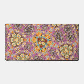 Leuke kleurrijke bloemenpatroon bureau mat pad (Voorkant)