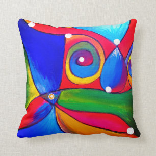 Leuke kleurrijke Bright Abstract Katalin BatorHos Kussen